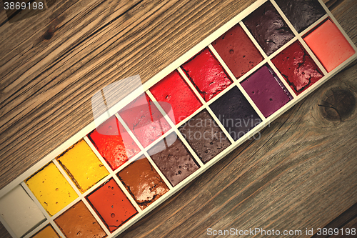 Image of handcraft watercolor paint