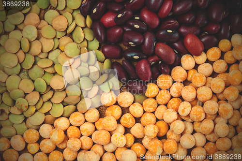 Image of pea, lentil and bean background