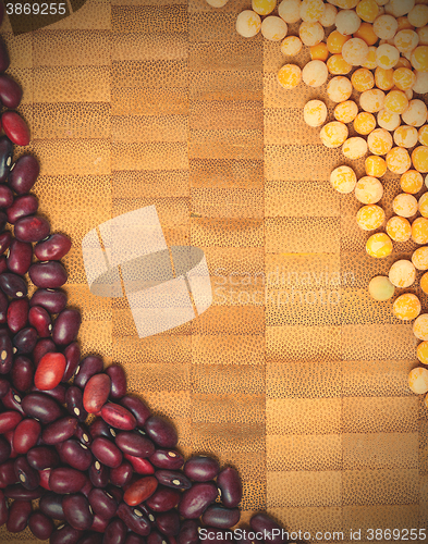 Image of green pea and red bean