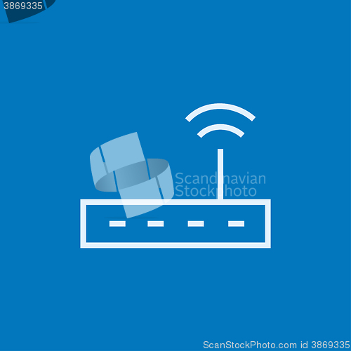 Image of Wireless router line icon.