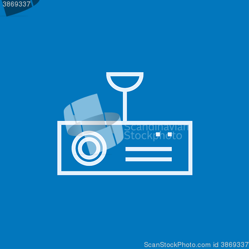 Image of Digital projector line icon.