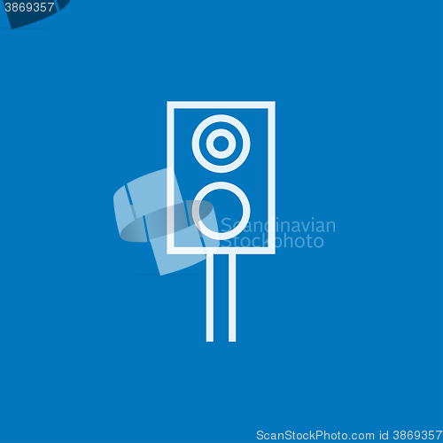 Image of Railway traffic light line icon.