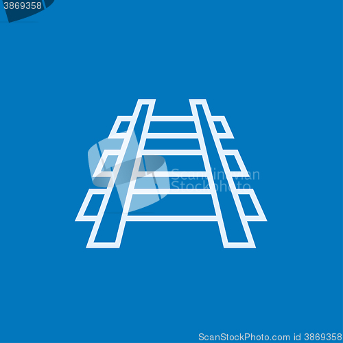 Image of Railway track line icon.