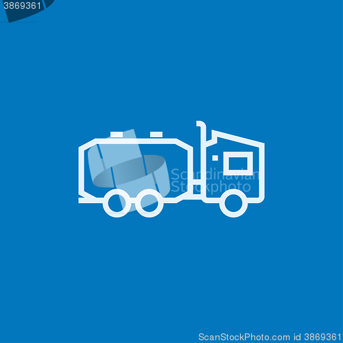 Image of Truck liquid cargo line icon.