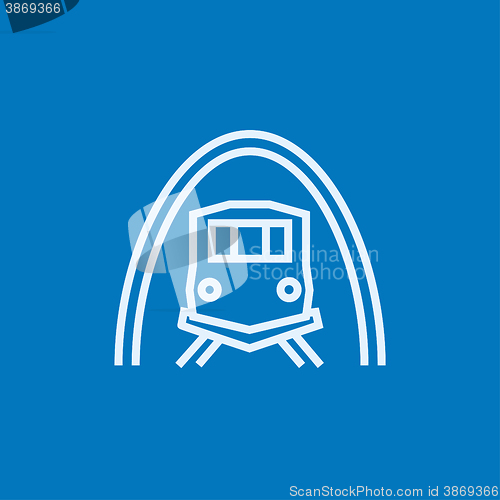 Image of Railway tunnel line icon.