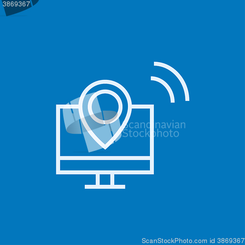 Image of Navigation line icon.