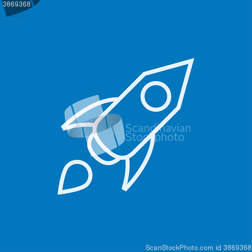 Image of Rocket line icon.