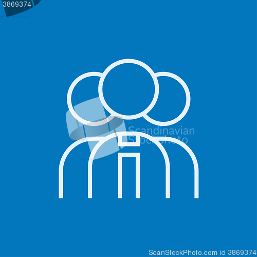 Image of Group of businessmen line icon.