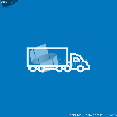 Image of Delivery truck line icon.