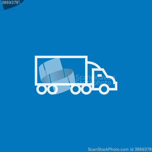 Image of Delivery truck line icon.