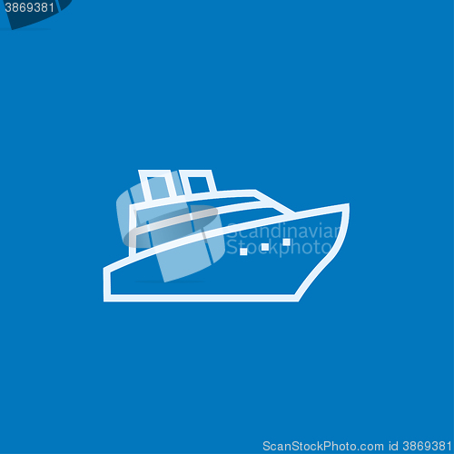 Image of Cruise ship line icon.