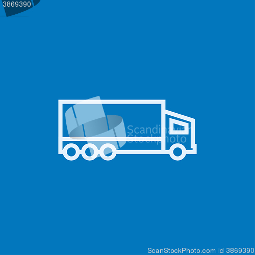 Image of Delivery truck line icon.