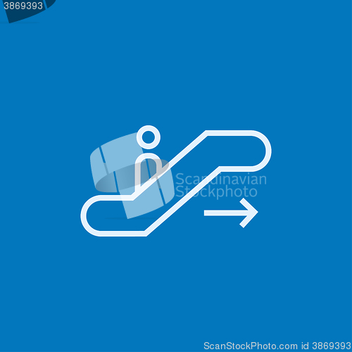 Image of Gangway of plane line icon.