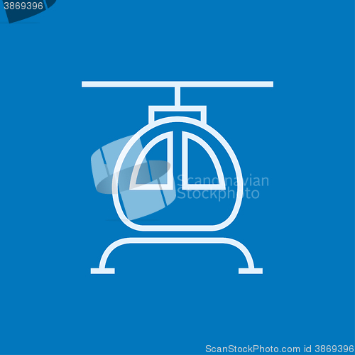 Image of Helicopter line icon.