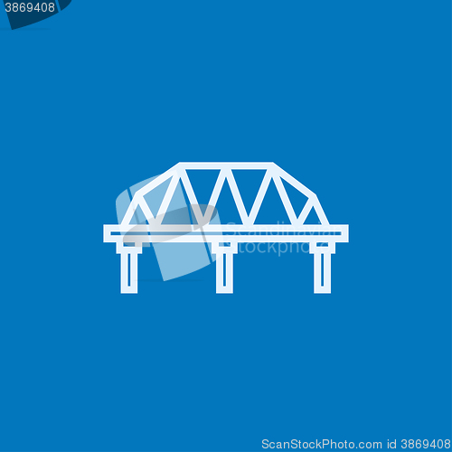 Image of Rail way bridge line icon.
