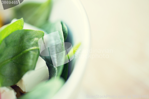 Image of close up of vegetable salad bowl