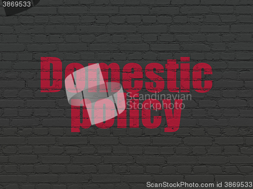 Image of Political concept: Domestic Policy on wall background