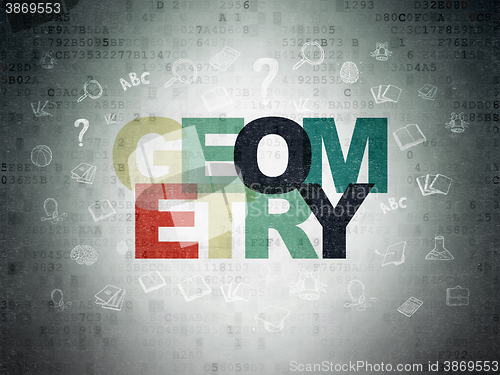 Image of Learning concept: Geometry on Digital Paper background