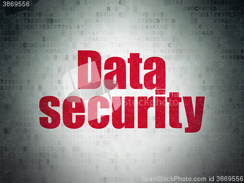Image of Safety concept: Data Security on Digital Paper background