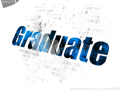 Image of Education concept: Graduate on Digital background