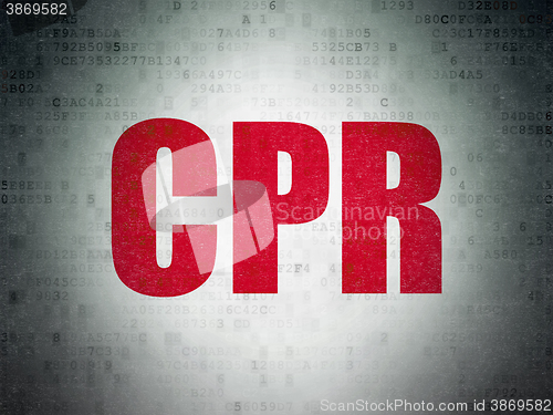 Image of Health concept: CPR on Digital Paper background