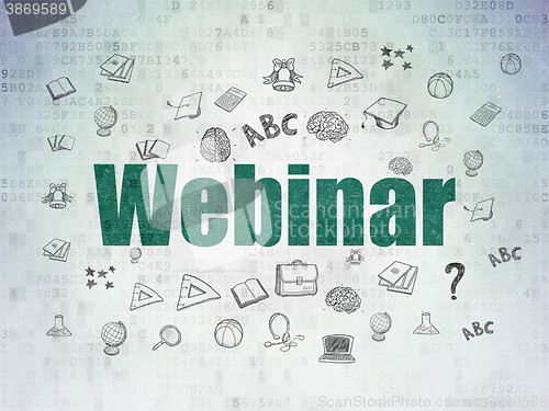 Image of Learning concept: Webinar on Digital Paper background