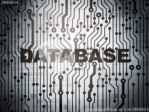 Image of Software concept: circuit board with Database