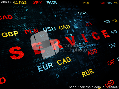 Image of Finance concept: Service on Digital background