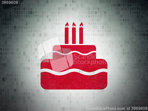 Image of Entertainment, concept: Cake on Digital Paper background