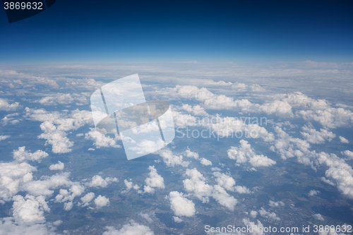 Image of Aerial view of some clouds