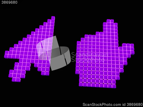 Image of Set of Link selection computer mouse cursor 