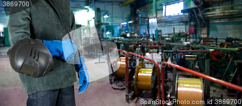 Image of Worker welder at factory