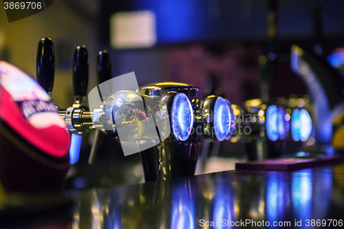 Image of Metallic beer taps