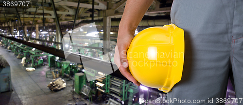 Image of Worker with safety helmet 
