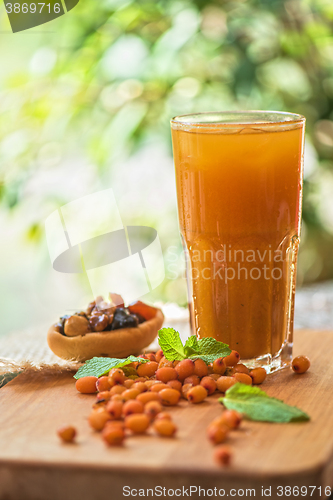 Image of fruit drink with sea buckthorn