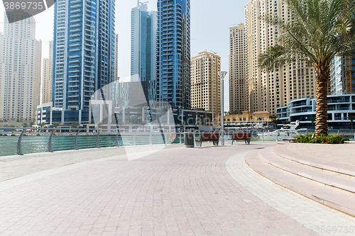 Image of Dubai city business district and seafront