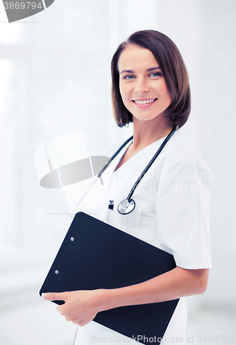 Image of female doctor with stethoscope