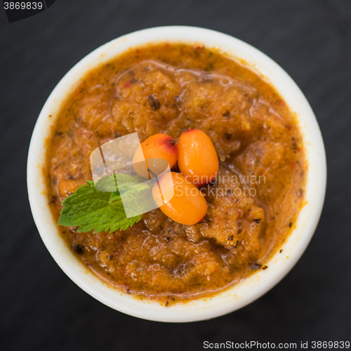 Image of tasty seabuckthorn sorbet jam