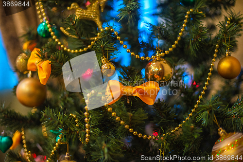 Image of Christmas tree closeup
