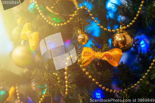 Image of Christmas tree closeup