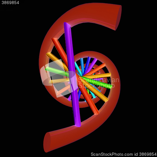 Image of DNA structure model