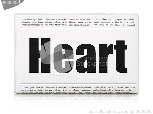 Image of Medicine concept: newspaper headline Heart