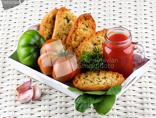Image of Tomato Juice and Bread