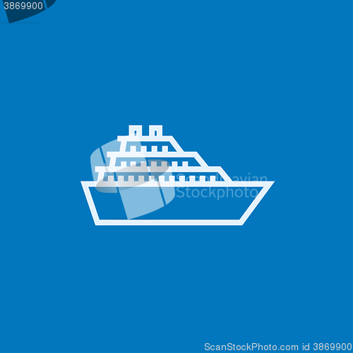 Image of Cruise ship line icon.