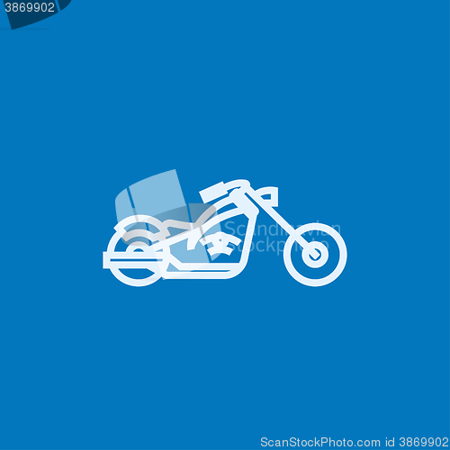 Image of Motorcycle line icon.