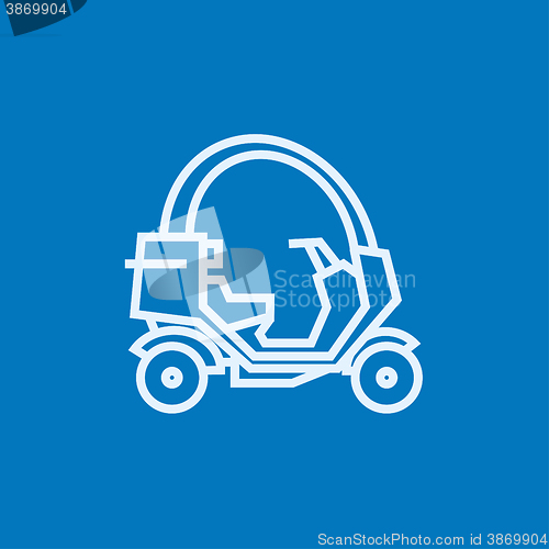 Image of Rickshaw line icon.