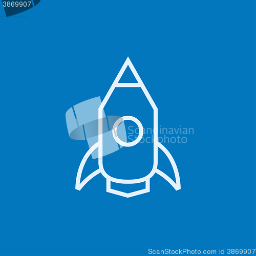 Image of Rocket line icon.