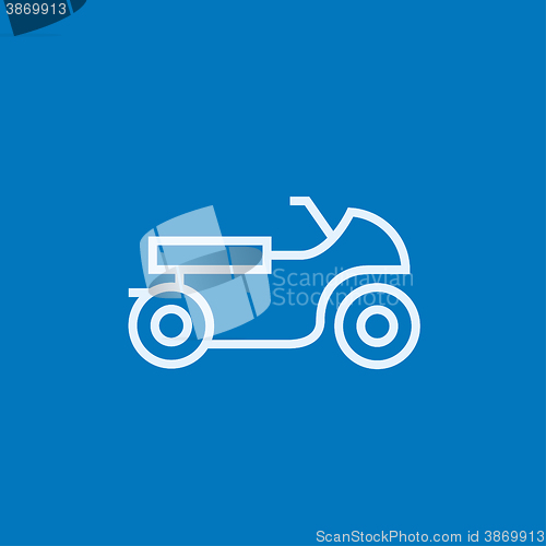 Image of Motorcycle line icon.