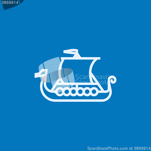 Image of Old ship line icon.