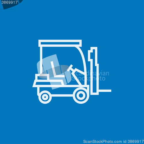 Image of Forklift line icon.